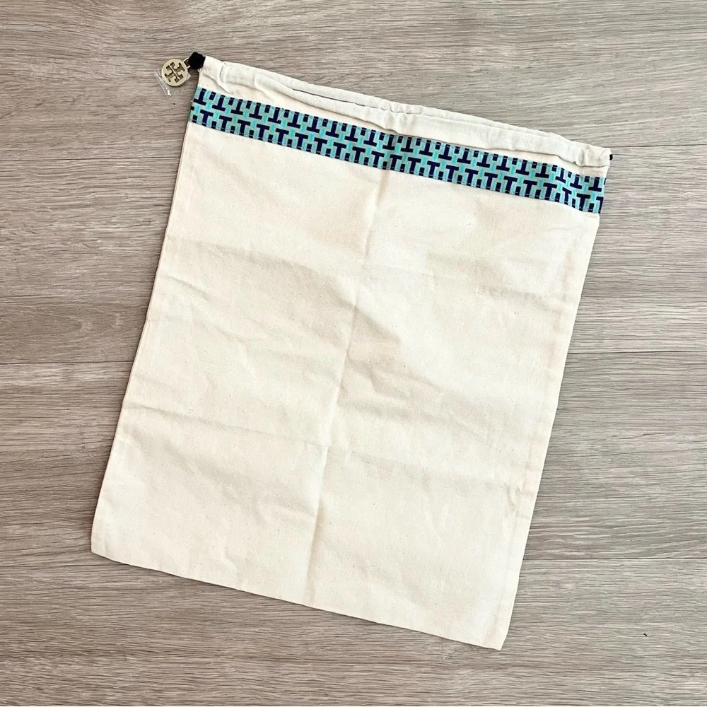 NEW Tory Burch Designer Linen Shoe Clothes Dust Bag Fabric Linen Storage Pouch